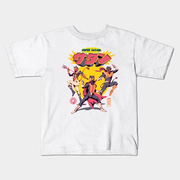 Super 'Satain' Squad Kids T-Shirt by Ilustrata